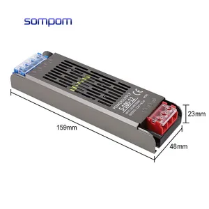SOMPOM güç kaynağı IP40 85% verimlilik ince ve ince LED tek anahtarlama güç kaynağı ile 24 ay garanti