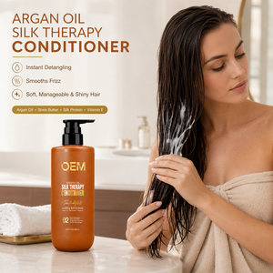 Acondicionador Desenredante Natural para Mujer de Marca Privada, Acondicionador Orgánico con Aceite de Argán Marroquí para Cabello Encrespado - Product Image 1