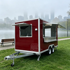 Remorque alimentaire mobile carrée, cuisine commerciale sur roues avec comptoir de service personnalisé pour la restauration en plein air - Product Image 5