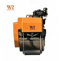 Compacteur vibrant à double tambour de haute qualité 0,53 tonne avec moteur Changfa, micro-compacteur de sol vibrant DR600 en stock