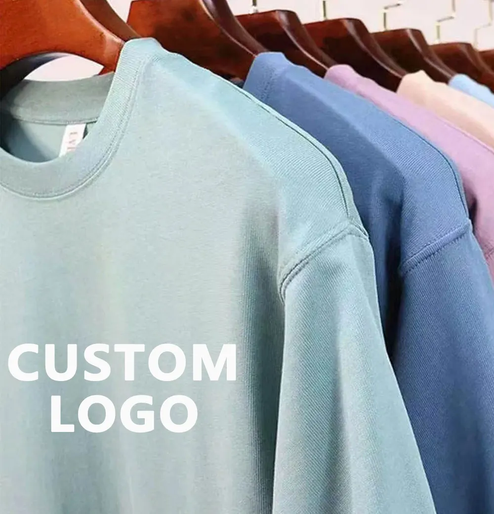 Logo personalizzato oversize uomini T Shirt 100% di cotone pesante stampa dello schermo tshirt blank design pro club heavywear dei pesi massimi 240GSM streetwear