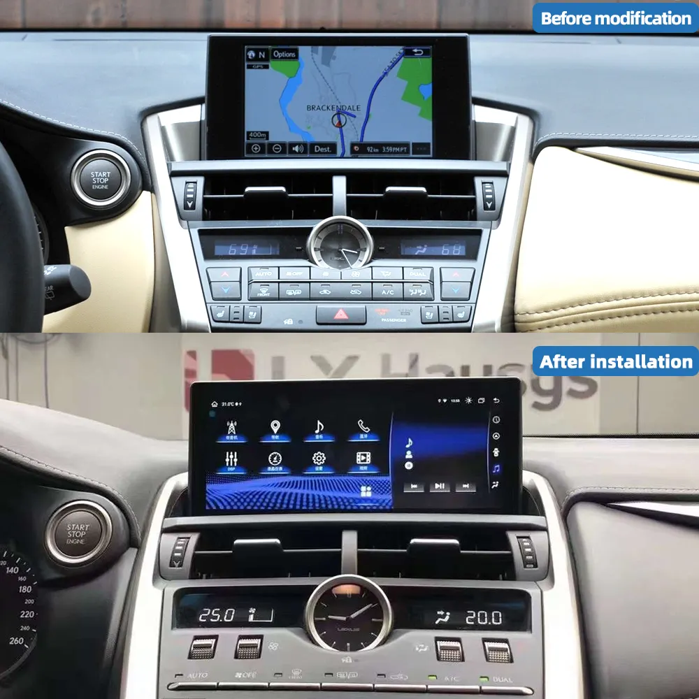 Zlh 10.25 안드로이드 12 터치 스크린 자동차 카플레이 자동 렉서스 NX 200T 300h 2015 2016 2018 2020 라디오 비디오 자동차 GPS 네비게이션