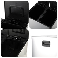 SY Factory Direct Poubelle en acier inoxydable à double compartiment 2x15L avec filtre à charbon Poubelle de recyclage pour la maison ou le bureau