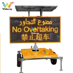P16mm Mobile Variable Message Sign Trailer Message Board Solar Trailer Sign Portable Outdoor Traffic Display