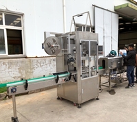 Machine d'étiquetage automatique à tunnel de chauffage à vapeur pour bouteilles et bocaux en plastique et verre, et manchons rétractables pour noix de coco