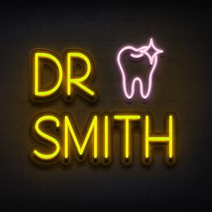 Letrero de neón nocturno LED con logotipo de Negocio personalizado dental de diseño gratuito, letrero de neón LED para guardería dental, luz de letrero de neón para publicidad en tienda - Product Image 4