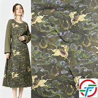 Tissu en lin imprimé floral personnalisé au mètre |   Textile botanique doux |   Impression numérique sur mesure, Confection et vêtements en gros