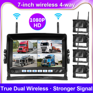Wireless Back up <b>Camera</b> System 7 Inch Car Monitor 1080P Digital Rear View Kits for Bus Truck Lorry Trailer YB- Wireless-7-X38 Wi - Product Image 3