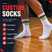 Nouvelles chaussettes de sport personnalisées, respirantes, en coton tricoté, pour hommes et femmes, mi-mollet, avec logo.