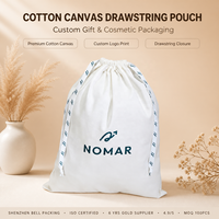 Sac de rangement promotionnel en sergé de coton avec cordon de serrage, pour chaussures, cadeaux, vêtements, sacs à main, sac de shopping anti-poussière, avec logo personnalisé imprimé