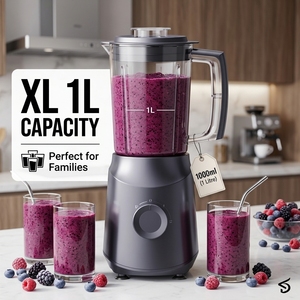 Frullatore Commerciale 2026 Senza BPA a Velocità Variabile per Smoothie, Mixer Elettrico Domestico con Ciotola di Miscelazione in Plastica - Product Image 2