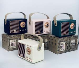 新款免提Hm11复古无线音频户外迷你便携式u盘tf卡收音机无线低音炮扬声器 - Product Image 2