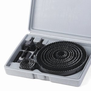 Jeu de scies cloches noires revêtues pour la découpe de métaux, avec foret et clé hexagonale pour le bois et le métal - Product Image 5