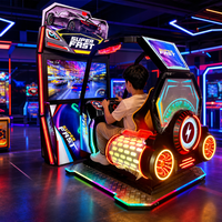 Simulateur de conduite HD 55 pouces, machine de jeu de course automobile d'arcade à monnayeur, jeu de course automobile rapide, divertissement intérieur