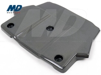 Couvercle de moteur pour Nissan 370Z Z34, couverture noire en Fiber de carbone, 2009 — 2015