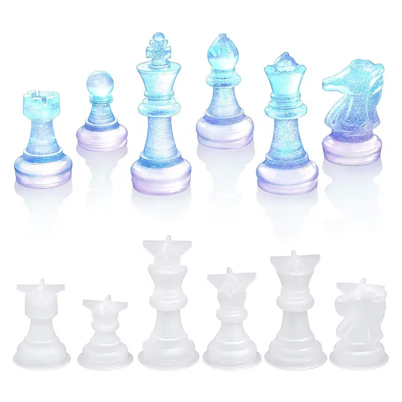 قالب لصق كريستالي للألعاب اليدوية من Early Riser لوحة شطرنج ثلاثية الأبعاد من السيليكون قالب لوحة طاولة للبيع بالجملة