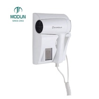 Sèche-cheveux mural en plastique pour hôtel avec moteur DC, diffuseur électrique, 1100W, IPX1, résistant aux éclaboussures