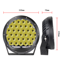 Aurora 2026, Nueva Luz de Trabajo LED de 9 Pulgadas, 12V 24V, Blanca y Amarilla, Alta Potencia 165W, 4x4, IP67, Foco para Todoterreno