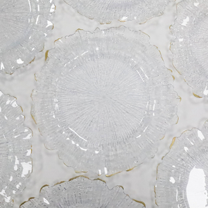Thân thiện với môi 13 inch rõ ràng nhựa sạc tấm xù vàng rim Flora rim thiết kế lấy cảm hứng từ rạn san hô đám cưới tấm - Product Image 4
