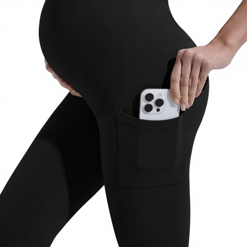 High Elastic Waist Scrunch Butt Maternity