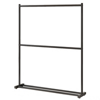 Nouveau Porte-Manteau Mobile Robuste à Double Niveaux en Fer, sur Pied, Gain de Place, pour Chambre à Coucher, Séchoir à Vêtements