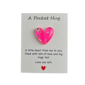 การ์ดอวยพรรูปหัวใจหลากสีสัน <span class=keywords><strong>ซี</strong></span>รีส์ GF Pocket Hug ของขวัญตกแต่งรูปหัวใจ สัญลักษณ์แห่งความรัก สำหรับวันวาเลนไทน์ การ์ดให้กำลังใจ - Product Image 5