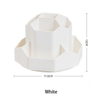 JN3820 Porte-stylos rotatif en plastique PP grande capacité, boîte de rangement moderne pour fournitures de bureau et scolaires, vente en gros