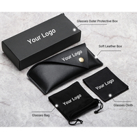 Boîte à lunettes noire Estuche De Gafas Accessoires pour lunettes de soleil avec logo personnalisé Pochette pour lunettes de soleil de poche Étui à lunettes