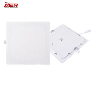 Ultra ince kare 3w 6w 9w 12w 15w 18w Smd2835 alüminyum tavan gömme Led Panel ışıkları ev ofis için oturma odası