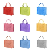 Sac fourre-tout en jute bordeaux personnalisé pour femme, grande capacité, écologique, prix de gros abordable, idéal pour les cadeaux
