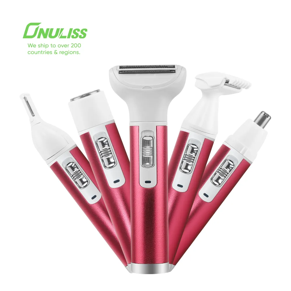 5 in 1 Women Female Shaver Machine Lady Shaver Epilator Electric Trimmer Hair Removal