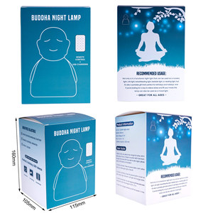 Led Silicone Buddha Night Light 135mm Remote Control Color Changing <b>Bedside</b> Lamp - Product Image 2