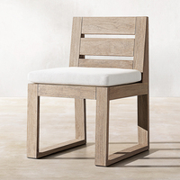 Table de patio extérieure en teck, table longue imperméable pour villa, jardin, balcon, hôtel, ensemble de tables et chaises en bois pour patio