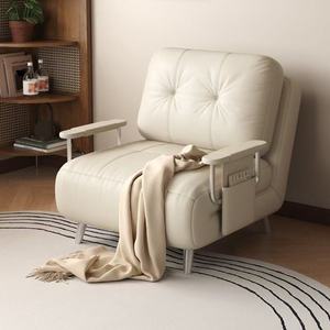Canapé-lit moderne réglable et extensible en cuir, avec structure métallique, rembourrage léger en <span class=keywords><strong>mousse</strong></span> éponge, design pliable, multifonctionnel - Product Image 1