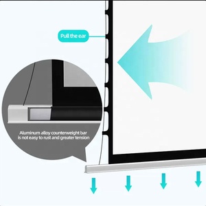 Màn Hình Máy Chiếu Dạng Tab Căng Cơ Kim Cương HD ALR Siêu Mịn Màu Đen - Product Image 5