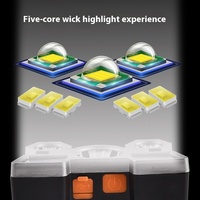 Usine en gros à cinq têtes LED avion lampe forme petit phare ABS corps USB charge éclairage de mineur utiliser Lithium Ion