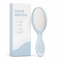 Brosse à cheveux en paille de blé écologique avec aiguilles en acier, peigne démêlant, brosse de massage douce et moelleuse pour le coiffage à domicile