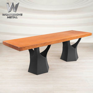 Idée de design : table basse <span class=keywords><strong>en</strong></span> métal noir pour extérieur, patio, <span class=keywords><strong>jardin</strong></span>, hôtel, restaurant, base <span class=keywords><strong>en</strong></span> fer robuste pour usage commercial - Product Image 1