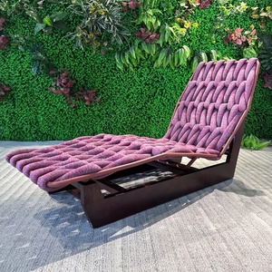 Chaises longues d'extérieur, meubles de bord de piscine, lit de jour imperméable, meubles de patio, chaise longue en corde, lit de repos, lit de soleil de luxe - Product Image 3