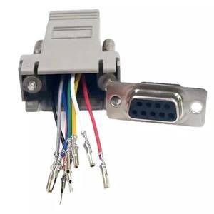 Adaptador de conector modular RJ45 a RS <span class=keywords><strong>232</strong></span>, cabeza de ordenador RJ 45 a DB 9, conector DB 9 hembra/macho a RJ 45 - Product Image 3
