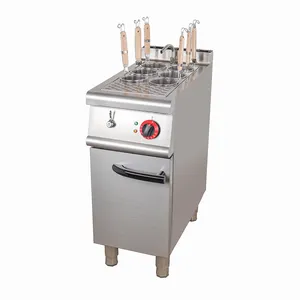 Commercial automatic boiler pasta electric noodle cooker lift-up freestanding Pasta Cooker with cabinet 6 baskets