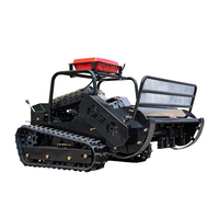 Tondeuse à gazon robotisée diesel télécommandée professionnelle, pour l'entretien des pelouses, sur chenilles, tout-terrain, puissante, pour vergers