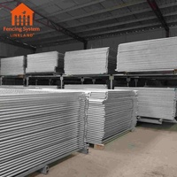 Tragbarer, abnehmbarer 6 Fuß x 12 Fuß Temporärer Pulverbeschichteter Metallzaun nach Australischem Standard für Baustellenabsperrung