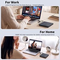 Lecteur Blu-ray externe 7-en-1 prenant en charge les disques 100G R/W, graveur portable BD DVD CD avec USB 3.0 Type-C 3D Blu-ray