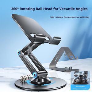 High Quality Metal Flexible <b>Desktop</b> Cell Phone <b>Stand</b> Holder 360 Rotating Adjustable Height Angle Foldable Premium Phone <b>Stand</b> - Product Image 3