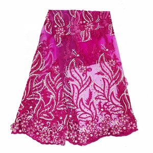 Nhà máy Vải ren thiết kế mới 3D mẫu vải ren Châu Phi với thạch - Product Image 3