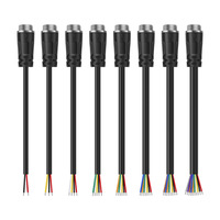 Kabel Steker Penerbangan GX16 M16, Kabel Daya Konektor Bundar Tahan Air IP67 2 hingga 10 Pin untuk Otomotif, Peralatan Industri