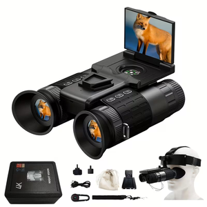 Nouvelle lunette de vision nocturne 4K montée sur casque, télescope infrarouge HD pour la chasse et la pêche en extérieur, lunettes de vision nocturne à double écran haute performance - Product Image 1