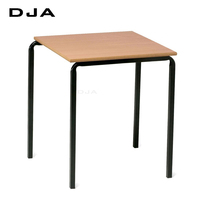 Table d'étude moderne en tube métallique carré, finition chromée, garantie 15 ans, design démontable, école primaire, hôpital, maison, bureau, 200 kg