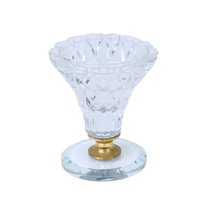 Porte-bougie en cristal, verre résistant à la chaleur, décoration d'intérieur - Product Image 2